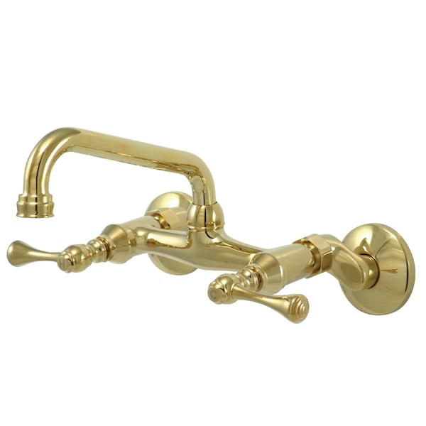 KS313PB 6-Inch Adjustable Center Wall Mount Kitchen Faucet